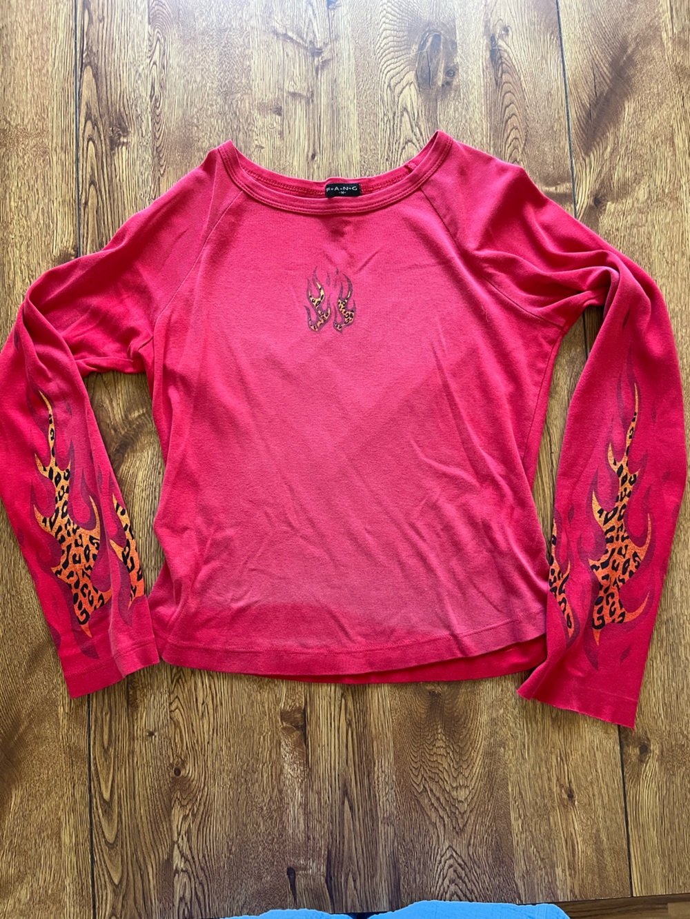 Vintage cheetah flame long sleeve